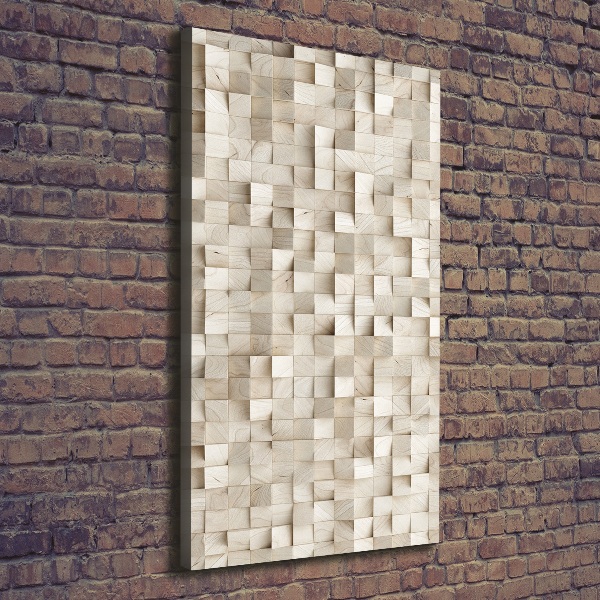 Large canvas wall art Wooden cubes