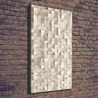 Large canvas wall art Wooden cubes