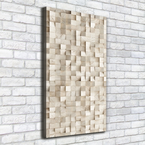 Large canvas wall art Wooden cubes