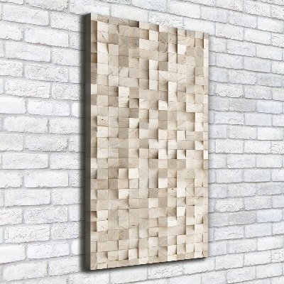 Large canvas wall art Wooden cubes