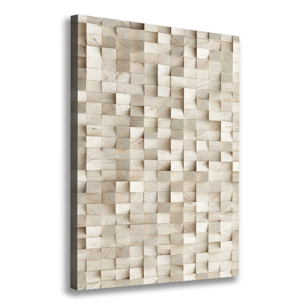 Large canvas wall art Wooden cubes