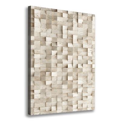 Large canvas wall art Wooden cubes