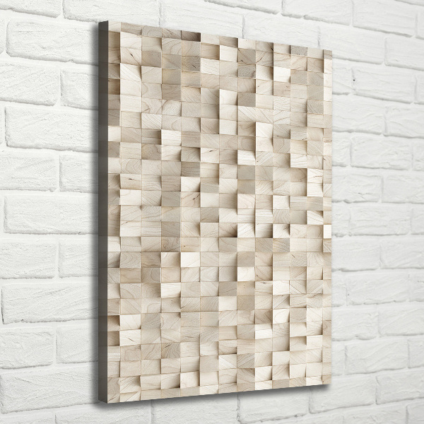 Large canvas wall art Wooden cubes