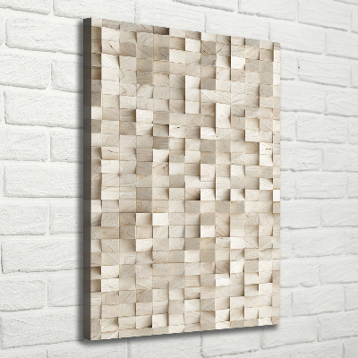 Large canvas wall art Wooden cubes