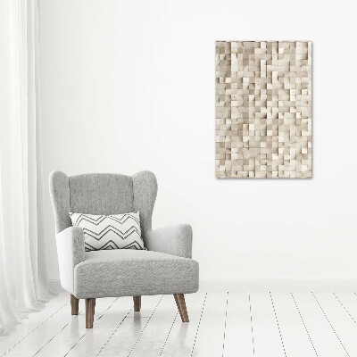 Large canvas wall art Wooden cubes