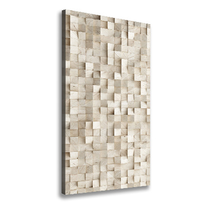 Large canvas wall art Wooden cubes