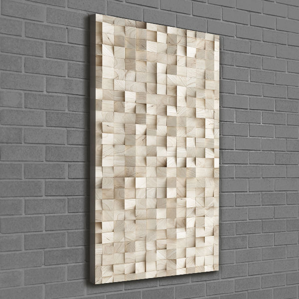 Large canvas wall art Wooden cubes