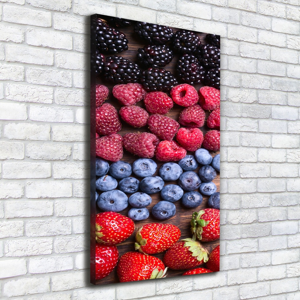 Large canvas wall art Forest fruits