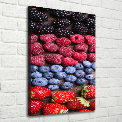 Large canvas wall art Forest fruits