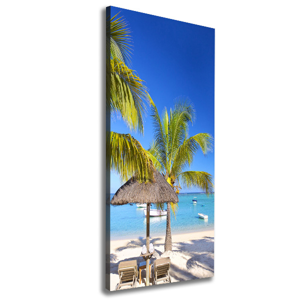 Wall art canvas large Tropical beach