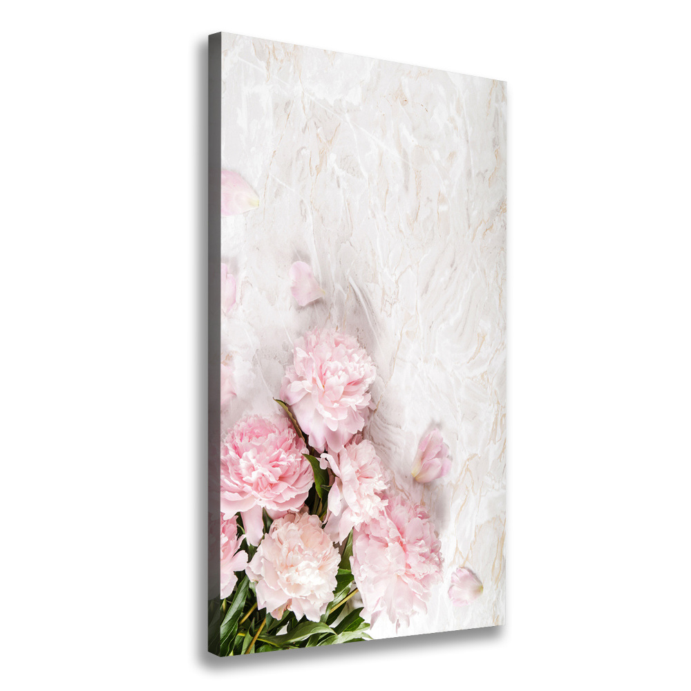 Canvas wall art Piwoni marble