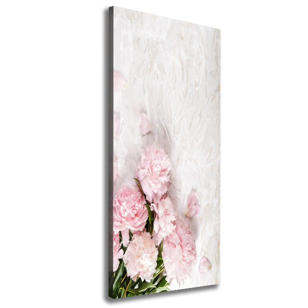 Canvas wall art Piwoni marble