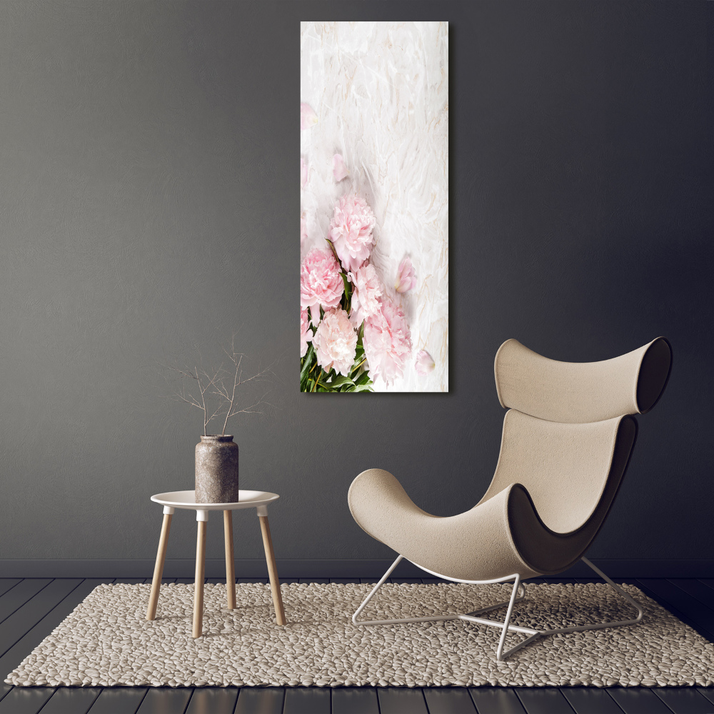 Canvas wall art Piwoni marble