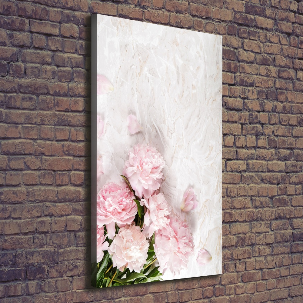 Canvas wall art Piwoni marble