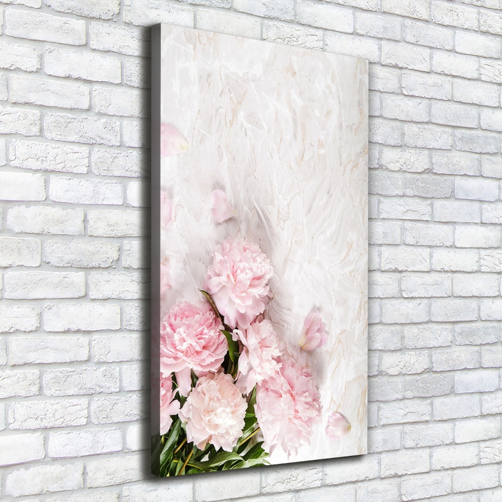 Canvas wall art Piwoni marble