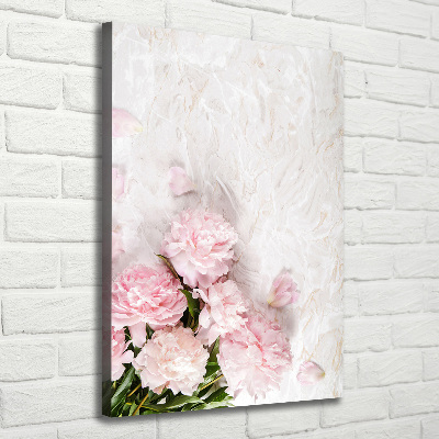 Canvas wall art Piwoni marble