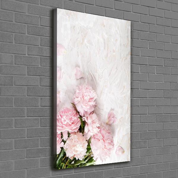 Canvas wall art Piwoni marble