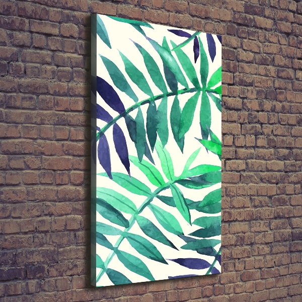 Wall art canvas large Tropical leaves