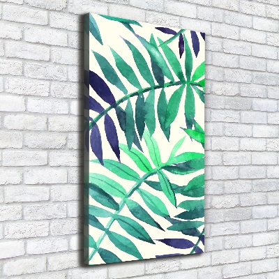 Wall art canvas large Tropical leaves