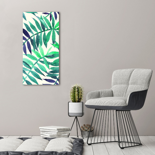 Wall art canvas large Tropical leaves