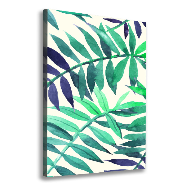 Wall art canvas large Tropical leaves