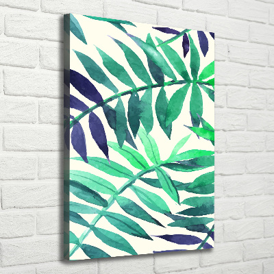 Wall art canvas large Tropical leaves