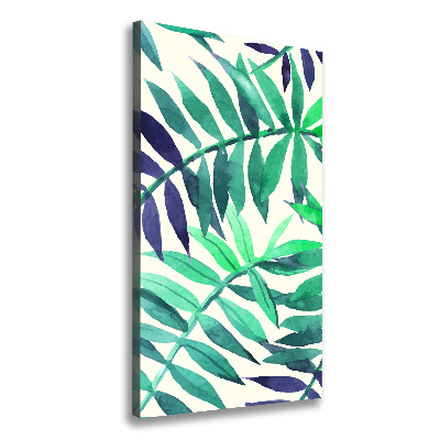 Wall art canvas large Tropical leaves