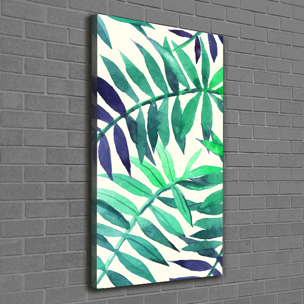 Wall art canvas large Tropical leaves