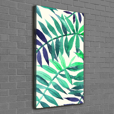 Wall art canvas large Tropical leaves