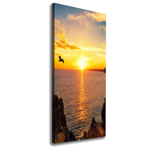 Large canvas wall art Sunset sea