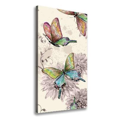 Canvas wall art Colorful butterflies