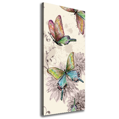 Canvas wall art Colorful butterflies