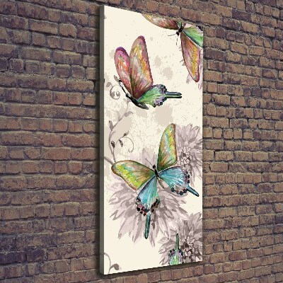 Canvas wall art Colorful butterflies