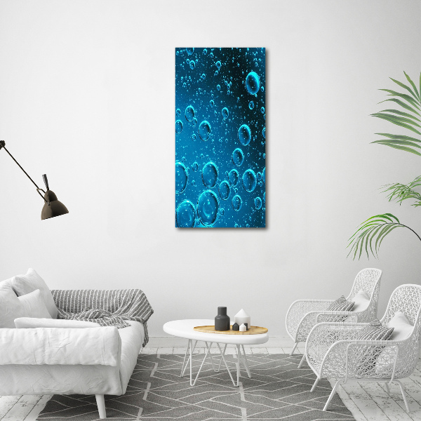 Wall art canvas large Bubbles under water