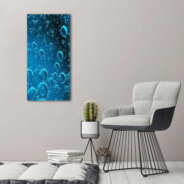 Wall art canvas large Bubbles under water