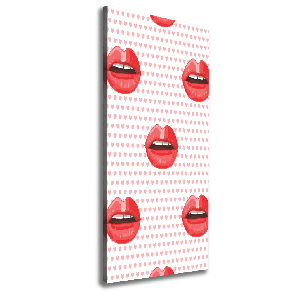 Large canvas wall art Red lips