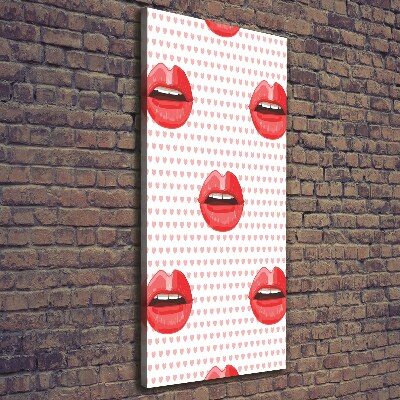 Large canvas wall art Red lips