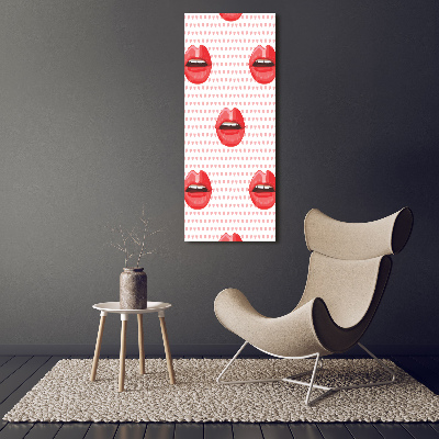 Large canvas wall art Red lips