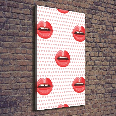 Large canvas wall art Red lips