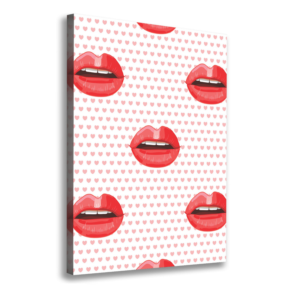 Large canvas wall art Red lips