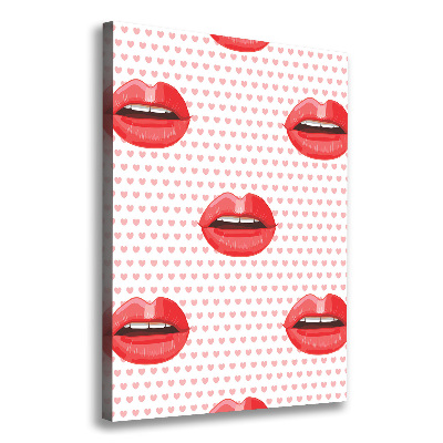 Large canvas wall art Red lips