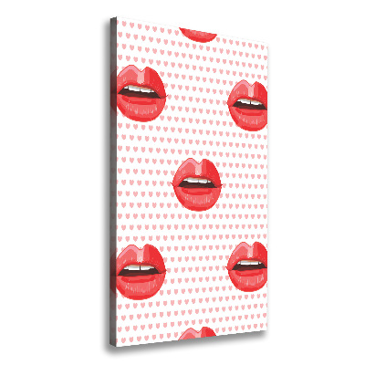 Large canvas wall art Red lips