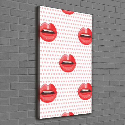 Large canvas wall art Red lips