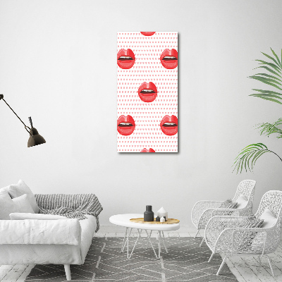 Large canvas wall art Red lips