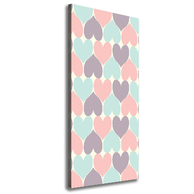 Canvas print Colorful hearts