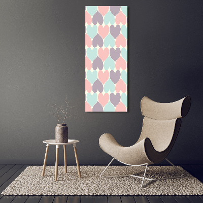 Canvas print Colorful hearts