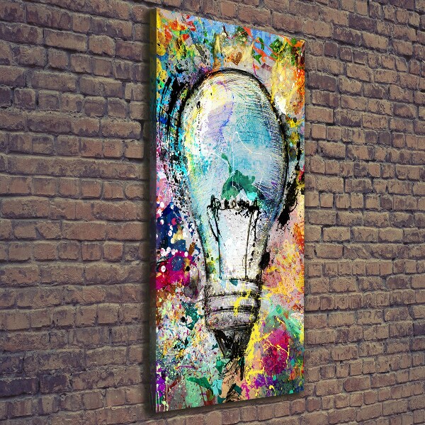 Large canvas wall art Colored bulb