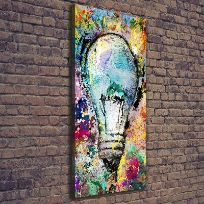 Large canvas wall art Colored bulb