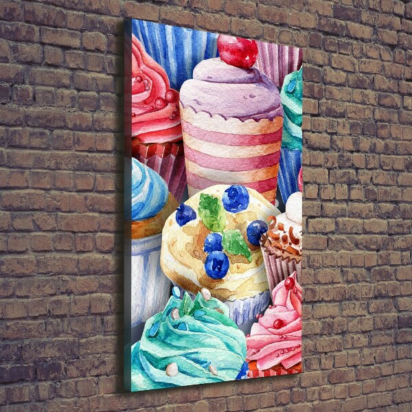 Picture canvas print Colorful muffins