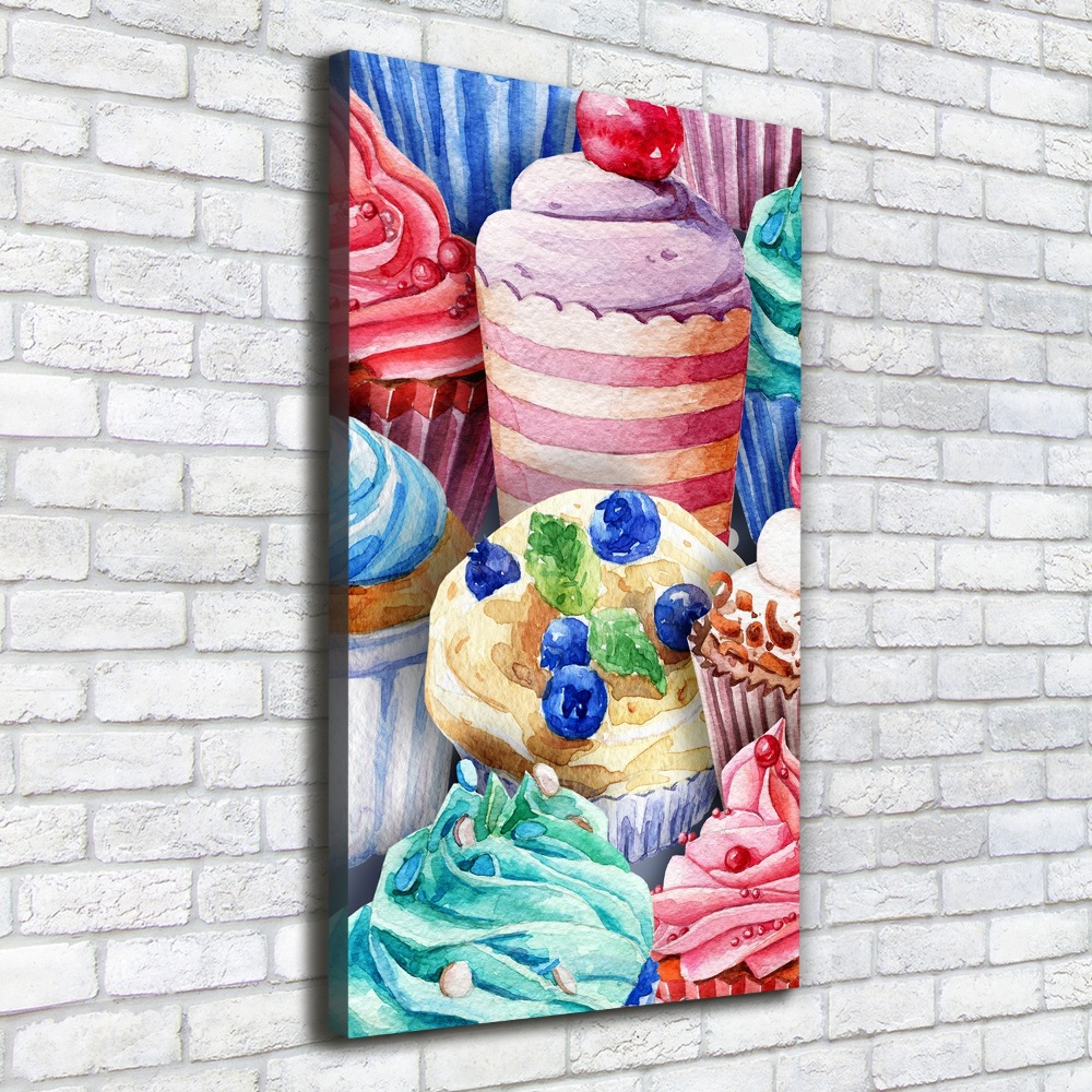 Picture canvas print Colorful muffins